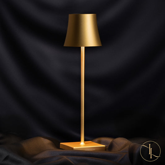 Tischlampe Campana Gold